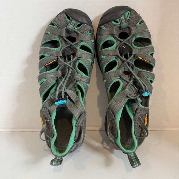 Keen Women's Whisper Waterproof Outdoor Hiking Sandals Gray Green Size 7 - Picture 7 of 9